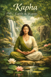 Kapha dosha meditation illustration showing earth and water elements in Ayurveda